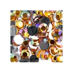 Acrylic Round Flat Back Rhinestones 10mm Gold AB 500pcs