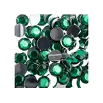 Acrylic Round Flat Back Rhinestones 10mm Green 500pcs