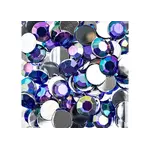 Acrylic Round Flat Back Rhinestones 10mm Purple AB 500pcs