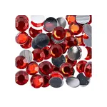 Acrylic Round Flat Back Rhinestones 10mm Red 500pcs