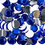 Acrylic Round Flat Back Rhinestones 10mm Royal Blue 500pcs