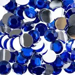 Acrylic Round Flat Back Rhinestones 10mm Royal Blue 500pcs