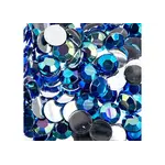 Acrylic Round Flat Back Rhinestones 10mm Royal Blue AB 500pcs