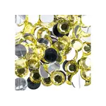 Acrylic Round Flat Back Rhinestones 10mm Yellow 500pcs