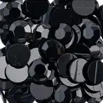 Acrylic Round Flat Back Rhinestones 12mm Black 400pcs