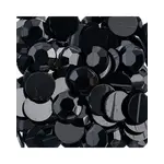 Acrylic Round Flat Back Rhinestones 12mm Black 400pcs