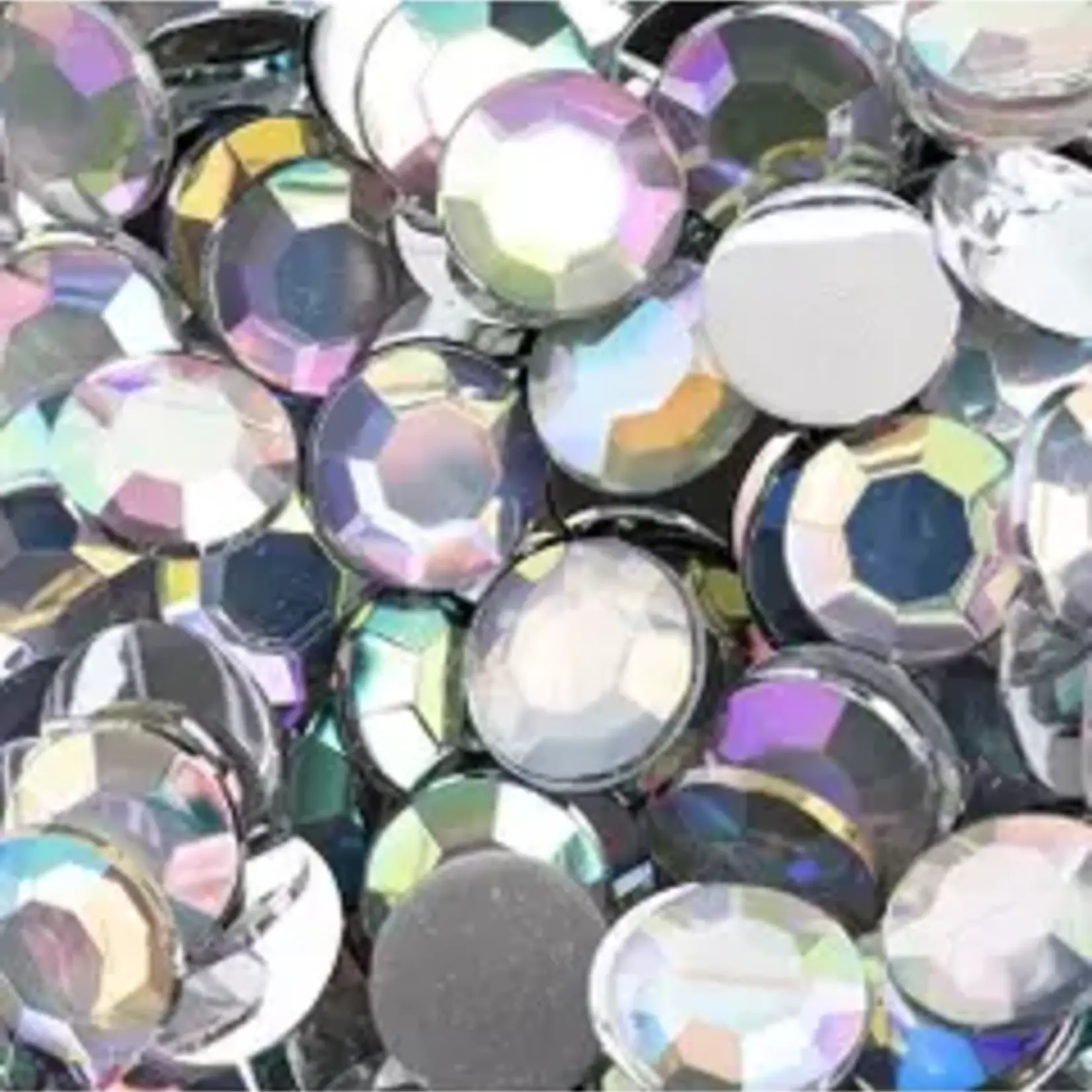Acrylic Round Flat Back Rhinestones 12mm Crystal AB 400pcs