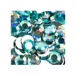 Acrylic Round Flat Back Rhinestones 12mm Aqua AB 400pcs