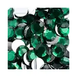Acrylic Round Flat Back Rhinestones 12mm Green 400pcs