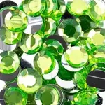 Acrylic Round Flat Back Rhinestones 12mm Peridot 400pcs