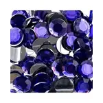 Acrylic Round Flat Back Rhinestones 12mm Purple 400pcs