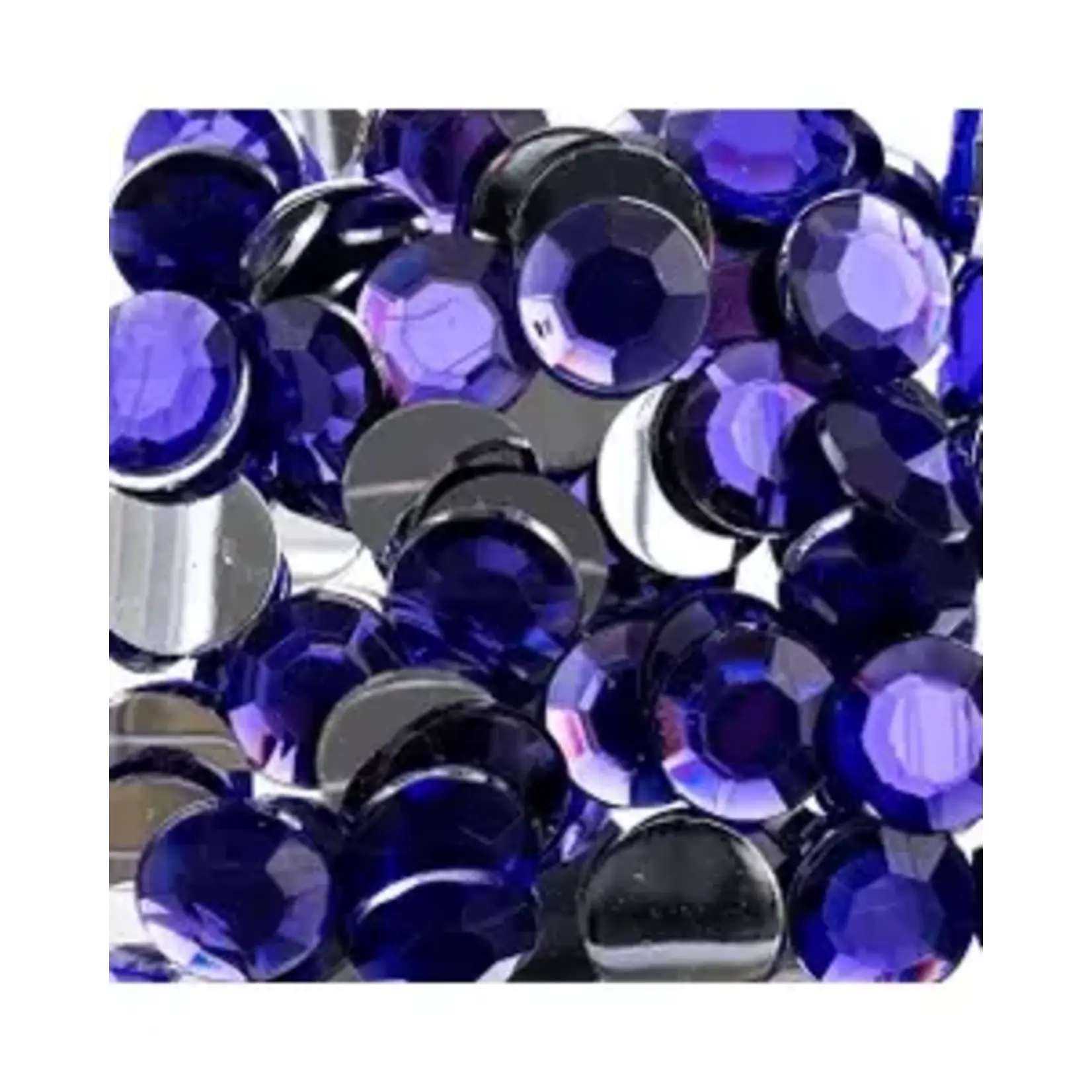Acrylic Round Flat Back Rhinestones 12mm Purple 400pcs