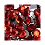 Acrylic Round Flat Back Rhinestones 12mm Red 400pcs