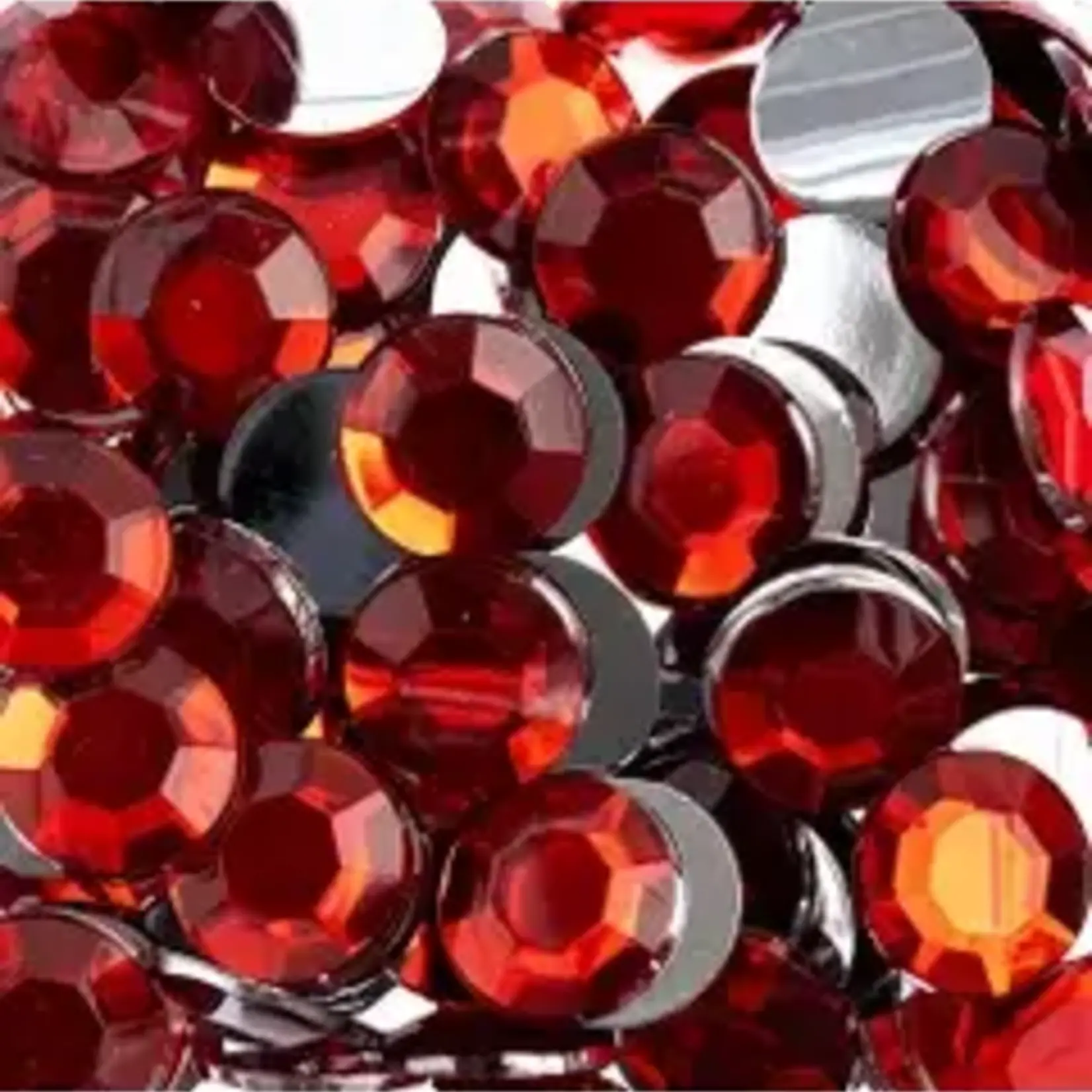 Acrylic Round Flat Back Rhinestones 12mm Red 400pcs