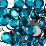 Acrylic Round Flat Back Rhinestones 12mm Turquoise 400pcs