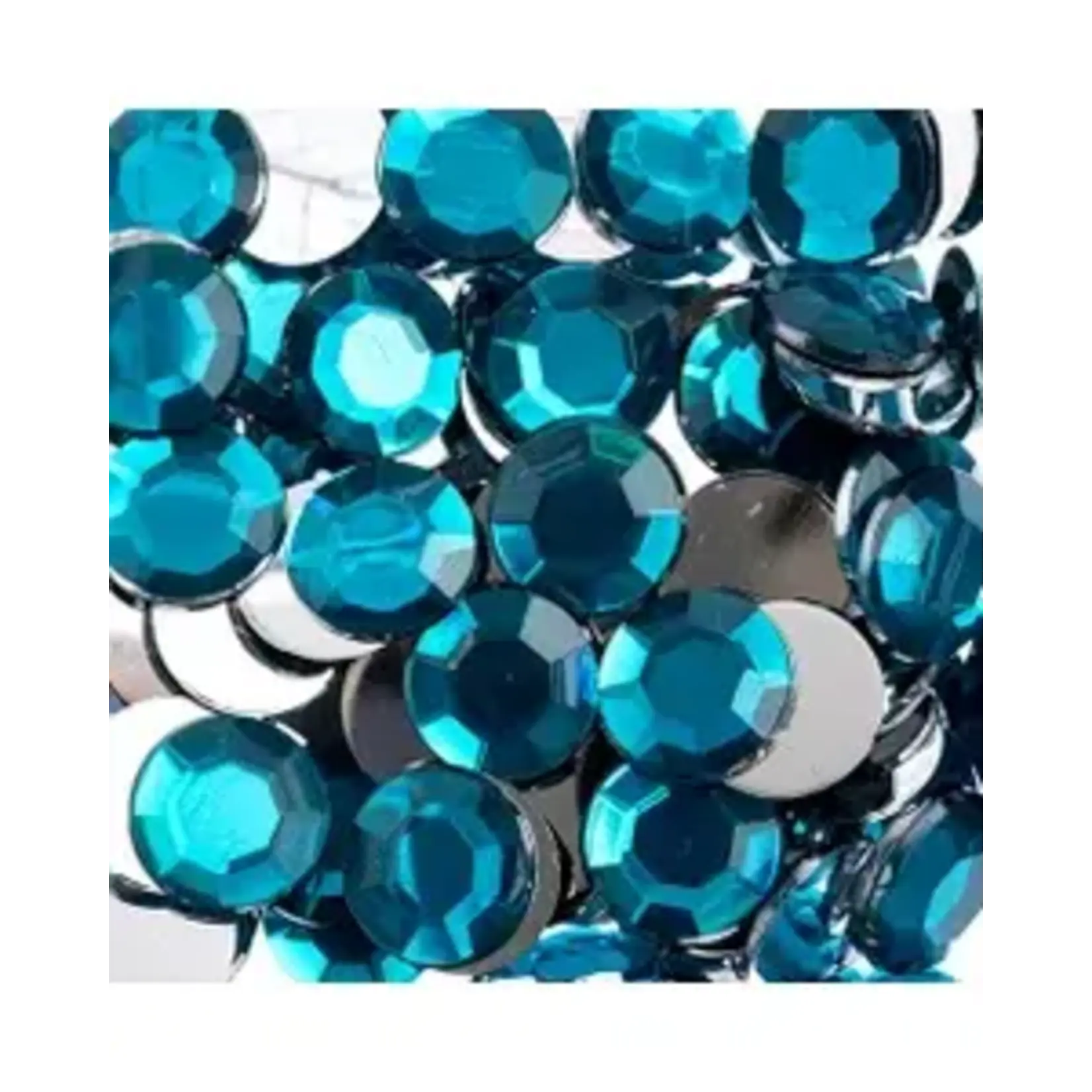 Acrylic Round Flat Back Rhinestones 12mm Turquoise 400pcs