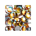 Acrylic Round Flat Back Rhinestones 12mm Gold AB 400pcs