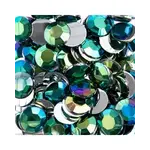 Acrylic Round Flat Back Rhinestones 12mm Green AB 400pcs