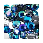 Acrylic Round Flat Back Rhinestones 12mm Royal Blue AB 400pcs