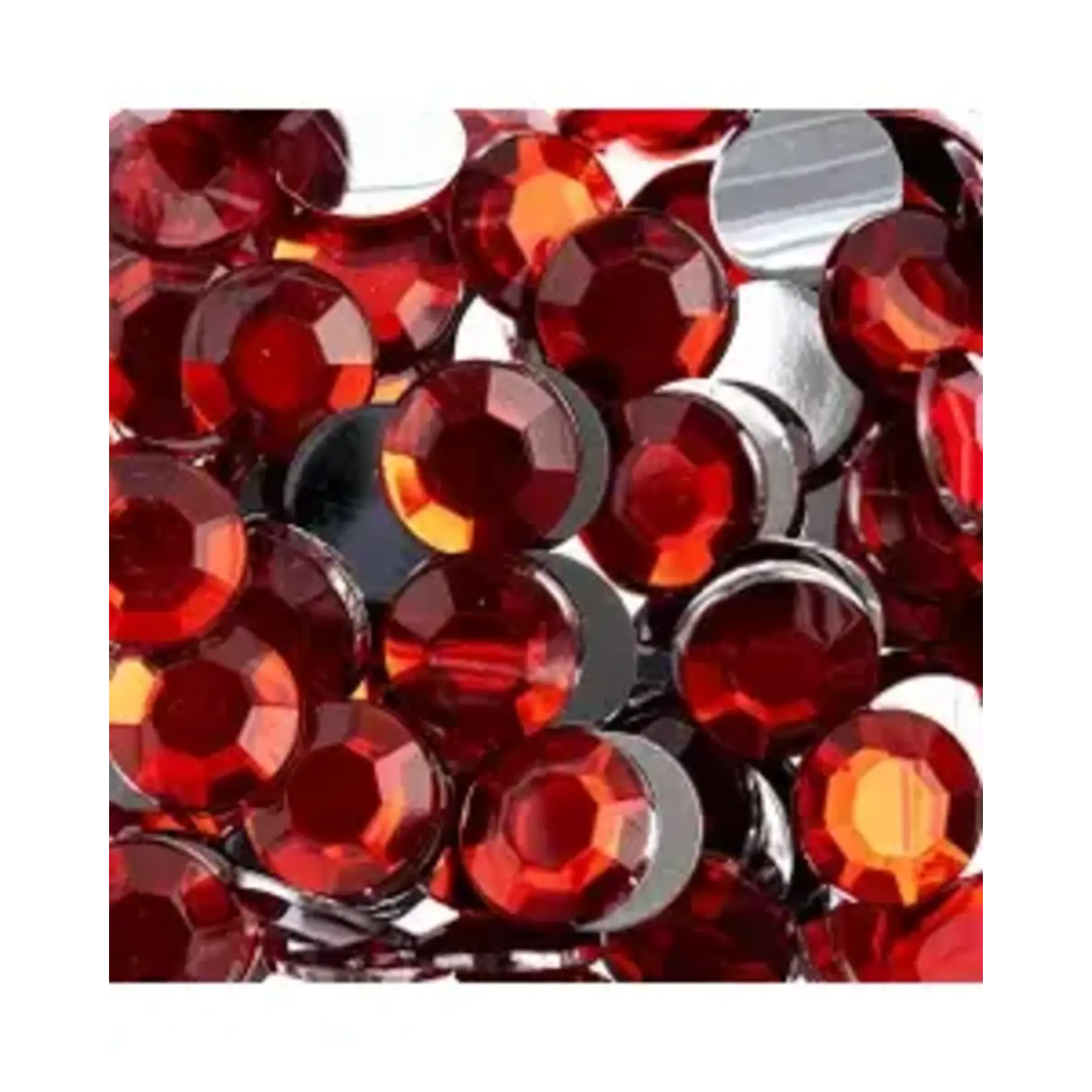 Acrylic Round Flat Back Rhinestones 12mm Red 400pcs