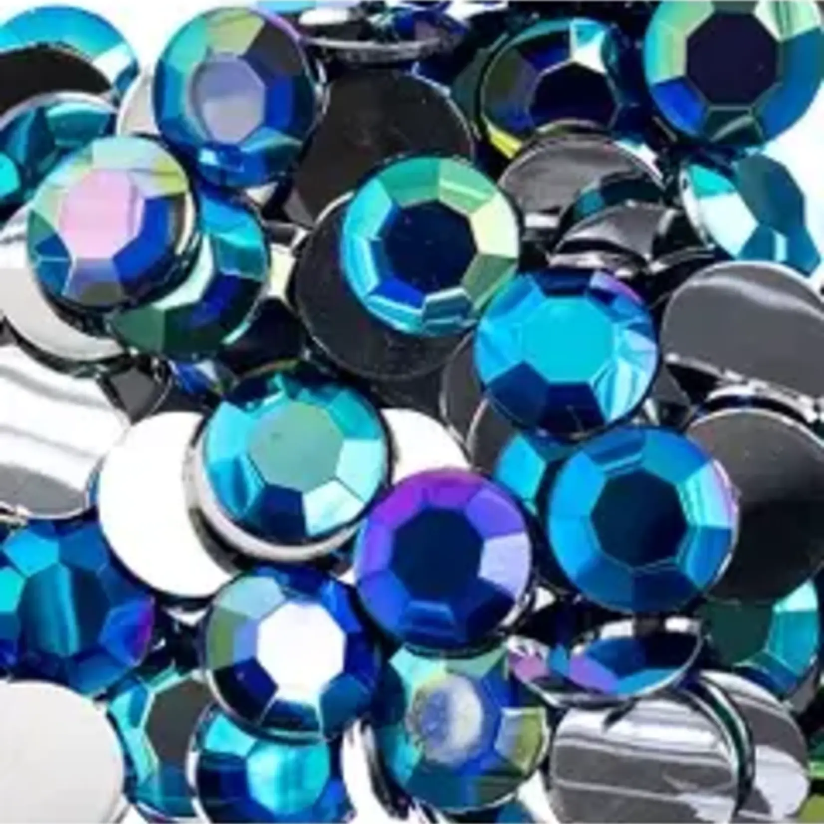 Acrylic Round Flat Back Rhinestones 12mm Royal Blue AB 400pcs