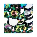 Acrylic Round Flat Back Rhinestones 16mm Green AB 200pcs