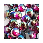 Acrylic Round Flat Back Rhinestones 20mm Fuchsia AB 200pcs