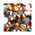 Acrylic Round Flat Back Rhinestones 20mm Orange AB 200pcs