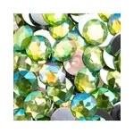Acrylic Round Flat Back Rhinestones 20mm Peridot AB 200pcs