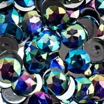 Acrylic Round Flat Back Rhinestones 20mm Royal Blue AB 200pcs