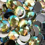 Acrylic Round Flat Back Rhinestones 20mm Yellow AB 200pcs