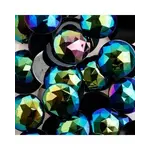 Acrylic Round Flat Back Rhinestones 25mm Black AB 100pcs