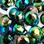 Acrylic Round Flat Back Rhinestones 25mm Green AB 100pcs