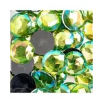 Acrylic Round Flat Back Rhinestones 25mm Peridot AB 100pcs