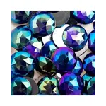 Acrylic Round Flat Back Rhinestones 25mm Purple AB 100pcs