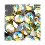 Acrylic Round Flat Back Rhinestones 25mm Yellow AB 100pcs