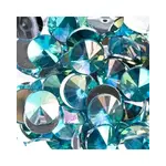 Acrylic Rivoli Flat Back Rhinestones 14mm Aqua AB 200pcs
