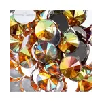 Acrylic Rivoli Flat Back Rhinestones 14mm Gold AB 200pcs