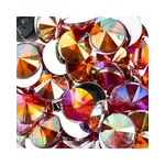 Acrylic Rivoli Flat Back Rhinestones 14mm Orange AB 200pcs