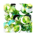Acrylic Rivoli Flat Back Rhinestones 14mm Peridot AB 200pcs
