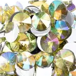 Acrylic Rivoli Flat Back Rhinestones 14mm Yellow AB 200pcs