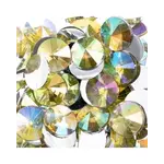 Acrylic Rivoli Flat Back Rhinestones 14mm Yellow AB 200pcs
