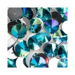 Acrylic Rivoli Flat Back Rhinestones 18mm Aqua AB 200pcs