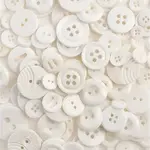 Nutton but Buttons130g Tube Mixed sizes Resin White