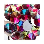 Acrylic Rivoli Flat Back Rhinestones 18mm Fuchsia AB 200pcs