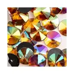 Acrylic Rivoli Flat Back Rhinestones 18mm Gold AB 200pcs