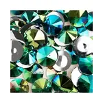 Acrylic Rivoli Flat Back Rhinestones 18mm Green AB 200pcs