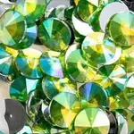 Acrylic Rivoli Flat Back Rhinestones 18mm Peridot AB 200pcs