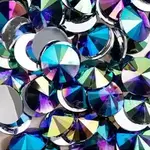 Acrylic Rivoli Flat Back Rhinestones 18mm Purple AB 200pcs