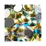 Acrylic Rivoli Flat Back Rhinestones 18mm Yellow AB 200pcs